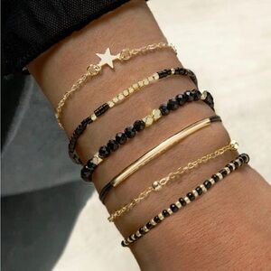 Black and Gold Bracelets